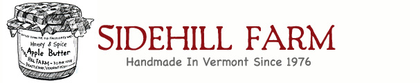 Sidehill Farm, Vermont.  Homemade Jam, homemade jelly and vermont gift baskets.